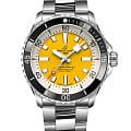 Breitling Breitling Superocean Automatic 42 A17375211I1A1  A17375211I1A1 механические мужские часы  желтый циферблат, браслет нержавеющая сталь — вид спереди