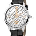 Just Cavalli Just Cavalli JC1L127L0015  JC1L127L0015 кварцевые женские часы  серебристый циферблат, браслет кожаный — вид спереди