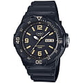 Casio Casio Illuminator MRW-200H-1B3VDF (MRW-200H-1B3)  MRW-200H-1B3 кварцевые мужские часы  черный циферблат, браслет пластик — вид спереди