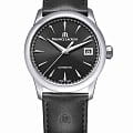 Maurice Lacroix Maurice Lacroix 1975 756007-SS001-330-2  756007-SS001-330-2 механические мужские часы  черный циферблат, браслет кожаный — вид спереди
