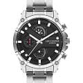 Lee Cooper Lee Cooper LC07637.350  LC07637.350 кварцевые мужские часы  черный циферблат, браслет нержавеющая сталь — вид спереди