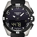 Tissot Tissot T-Touch Expert Solar T091.420.47.051.00 T Touch T0914204705100 кварцевые мужские часы черный циферблат, браслет 18-каратное желтое золото — вид спереди