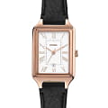 Fossil Fossil Raquel ES5310  ES5310 кварцевые женские часы  белый циферблат, браслет кожаный — вид спереди