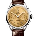Breitling Breitling Premier B09 Chronograph 40 AB0930F51H1P1  AB0930F51H1P1 механические мужские часы  золотой циферблат, браслет кожаный — вид спереди