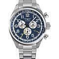 Aviator Aviator Airacobra P45 Chrono V.2.25.0.170.5  V.2.25.0.170.5 кварцевые мужские часы  синий циферблат, браслет нержавеющая сталь — вид спереди