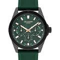 Lee Cooper Lee Cooper LC07626.677  LC07626.677 кварцевые мужские часы  зеленый циферблат, браслет каучук — вид спереди