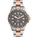 Fossil Fossil Blue Dive ES5348  ES5348 кварцевые женские часы  черный циферблат, браслет нержавеющая сталь с ip-покрытием — вид спереди