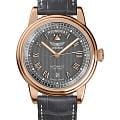 Aviator Aviator Douglas Day-Date V.3.35.2.283.4  V.3.35.2.283.4 механические мужские часы  черный циферблат, браслет кожаный — вид спереди