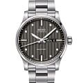 Mido Mido Multifort Gent M005.430.11.061.80  M0054301106180 механические мужские часы  серый циферблат, браслет нержавеющая сталь — вид спереди