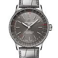 Breitling Breitling Navitimer Automatic 36 A17327381B1P1  A17327381B1P1 механические мужские часы  серый циферблат, браслет кожаный — вид спереди