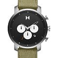 MVMT MVMT Chrono 28000008-D  28000008-D кварцевые мужские часы  черный циферблат, браслет кожаный — вид спереди