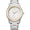 Citizen Citizen Eco-Drive FE1226-82A  FE1226-82A кварцевые женские часы  белый циферблат, браслет нержавеющая сталь с pvd-покрытием — вид спереди