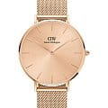 Daniel Wellington Daniel Wellington Petite Unitone DW00100472  DW00100472 кварцевые женские часы  золотой циферблат, браслет сталь c pvd покрытием — вид спереди