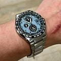Citizen Citizen Eco-Drive AT8238-84M кварцевые мужские часы часы, крупный план синий циферблат