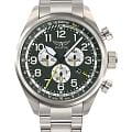 Aviator Aviator Airacobra P45 Chrono V.2.25.7.171.5  V.2.25.7.171.5 кварцевые мужские часы зеленый циферблат, браслет нержавеющая сталь с pvd-покрытием — вид спереди