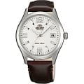 Orient Orient ER1X004W (FER1X004W)  FER1X004W механические мужские часы  белый циферблат, браслет кожа + текстиль — вид спереди