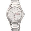 Orient Orient UG0Q009W (FUG0Q009W)  FUG0Q009W автокварц (кинетик) мужские часы  белый циферблат, браслет 18-каратное желтое золото — вид спереди