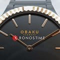 Obaku Obaku Linje Jude V292GXMBSB  датские мужские часы на браслете нержавеющая сталь с ip-покрытием боковой вид