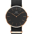 Daniel Wellington Daniel Wellington Classic Black Cornwall DW00100150  DW00100150 кварцевые женские часы  черный циферблат, браслет нейлон — вид спереди