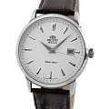 Orient Orient ER27007W (FER27007W)  FER27007W механические мужские часы  белый циферблат, браслет кожаный — вид спереди