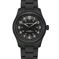 Hamilton Hamilton Khaki Field Titanium Auto H70215130  H70215130 механические мужские часы  черный циферблат, браслет титановый c pvd покрытием — вид спереди