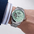 Orient Orient Star RE-AV0B11E механические мужские часы часы, крупный план зеленый циферблат