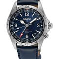 Seiko Seiko Prospex SPB377J1  SPB377J1 механические мужские часы  синий циферблат, браслет кожаный — вид спереди