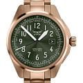 Aviator Aviator Airacobra V.1.38.2.324.5  V.1.38.2.324.5 кварцевые мужские часы  зеленый циферблат, браслет нержавеющая сталь с pvd-покрытием — вид спереди