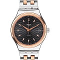 Swatch Swatch Irony Sistem51 YIS405G  YIS405G механические мужские часы  черный циферблат, браслет нержавеющая сталь с pvd-покрытием — вид спереди
