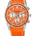 Jacques Lemans Jacques Lemans Liverpool 1-2059F  1-2059F кварцевые мужские часы  оранжевый циферблат, браслет силикон — вид спереди