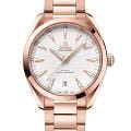 Omega Omega Seamaster Aqua Terra 220.50.41.21.02.001 Aqua Terra 22050412102001 механические мужские часы  белый циферблат, браслет 18-каратное красное золото — вид спереди