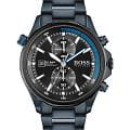 Hugo Boss Hugo Boss Globetrotter HB1513824  HB1513824 кварцевые мужские часы  черный циферблат, браслет нержавеющая сталь с ip-покрытием — вид спереди