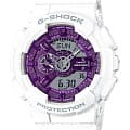 Casio Casio G-Shock GA-110WS-7ADR (GA-110WS-7A) GA-110 GA-110WS-7A электронные мужские часы  фиолетовый циферблат, браслет полимер — вид спереди