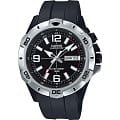 Casio Casio MTD MTD-1082-1A  MTD-1082-1A кварцевые мужские часы  черный циферблат, браслет силикон — вид спереди