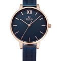 Obaku Obaku V209LXVLML  V209LXVLML кварцевые женские часы  синий циферблат, браслет сталь с ip покрытием — вид спереди