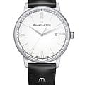 Maurice Lacroix Maurice Lacroix Eliros Date 40 mm EL1118-SS001-110-2  EL1118-SS001-110-2 кварцевые мужские часы  белый циферблат, браслет кожаный — вид спереди