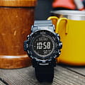 Casio Casio Pro Trek PRW-35Y-1BDR (PRW-35Y-1BER) японские наручные мужские часы заводная головка с логотипом Casio
