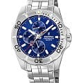 Festina Festina Multifuncion F20445/2  F20445/2 кварцевые мужские часы  синий циферблат, браслет нержавеющая сталь 316l — вид спереди