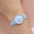 Daniel Wellington Daniel Wellington Petite Sheffield DW00100635 женские часы голубой циферблат на запястье