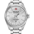 Swiss Military Hanowa Swiss Military Hanowa Majestic Pioneer SMWGL0006203  SMWGL0006203 механические мужские часы  серебристый циферблат, браслет нержавеющая сталь 316l — вид спереди