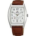 Orient Orient FPAC004W (FFPAC004W)  FFPAC004W механические мужские часы  белый циферблат, браслет кожа + текстиль — вид спереди