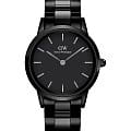 Daniel Wellington Daniel Wellington Iconic Link Ceramic DW00100414  DW00100414 кварцевые женские часы  черный циферблат, браслет керамика — вид спереди