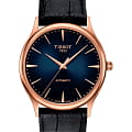 Tissot Tissot Excellence Automatic 18K Gold T926.407.76.041.00  T9264077604100 механические мужские часы  синий циферблат, браслет кожаный — вид спереди