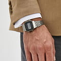 Casio Casio Vintage A-168WEGG-1A vintage японские мужские часы на браслете сталь с ip покрытием боковой вид