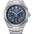 Citizen Citizen Eco-Drive CA4610-85L  CA4610-85L кварцевые мужские часы  голубой циферблат, браслет титановый — вид спереди