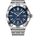 Breitling Breitling Chronomat Automatic GMT 40 A323989B1C1A1  A323989B1C1A1 механические мужские часы  синий циферблат, браслет нержавеющая сталь — вид спереди