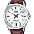 Casio Casio Collection MTS-100L-7AVDF (MTS-100L-7A)  MTS-100L-7A кварцевые мужские часы  белый циферблат, браслет кожаный — вид спереди