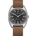 Hamilton Hamilton Khaki Aviation Pilot Pioneer Mechanical H76419531  H76419531 механические мужские часы  черный циферблат, браслет кожаный — вид спереди