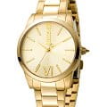 Just Cavalli Just Cavalli JC1L010M0105  JC1L010M0105 кварцевые женские часы  золотой циферблат, браслет сталь c pvd покрытием — вид спереди