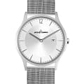 Jacques Lemans Jacques Lemans 1-2028E  1-2028E кварцевые мужские часы  серебристый циферблат, браслет нержавеющая сталь — вид спереди